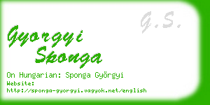 gyorgyi sponga business card